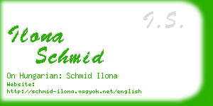 ilona schmid business card